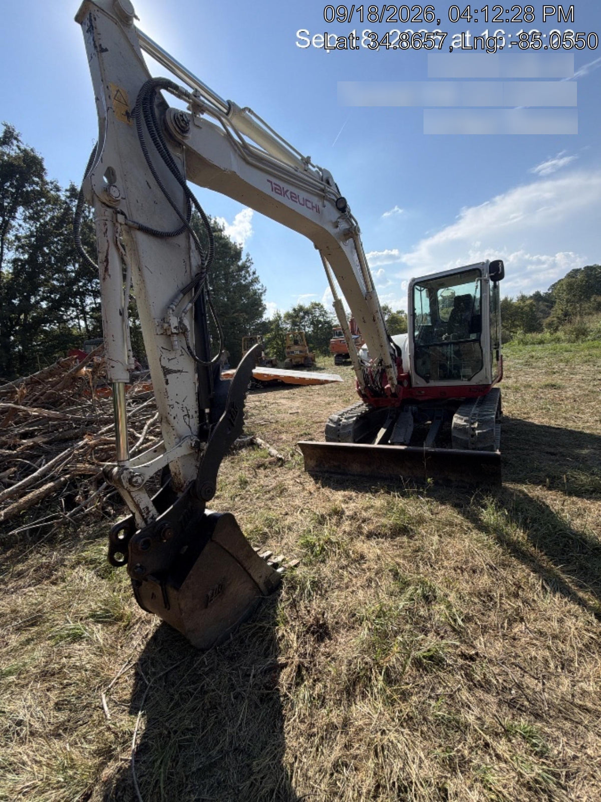 2019 Takeuchi TB290 Takeuchi TB290 Cab/Heat/AC w/Rubber Tracks, Auxiliary Hydraulics, Dozer Blade, Manual QC, 18/24/36" Buckets, Hydraulic Thumb Installed