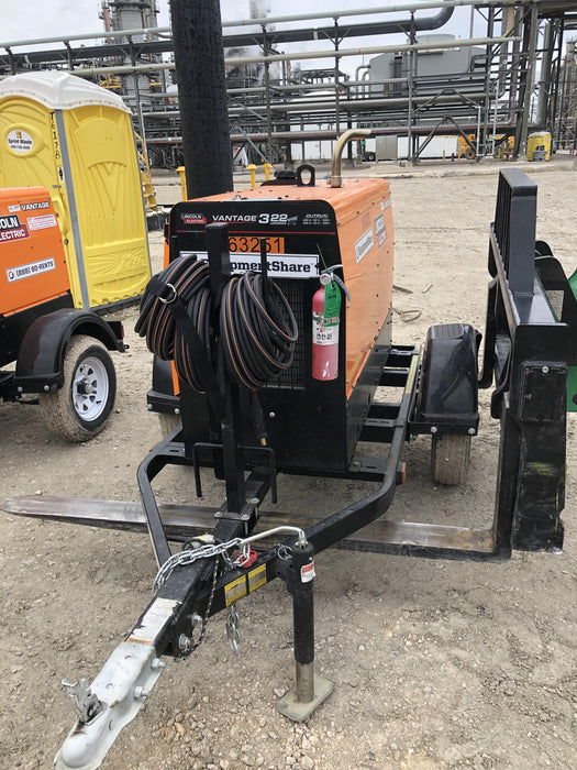 2021 Lincoln Electric Vantage 322 Vantage 322 Ready Pak 3 w/ Decals, ORANGE (includes trailer, cable rack, fender light kit) NO Telematics