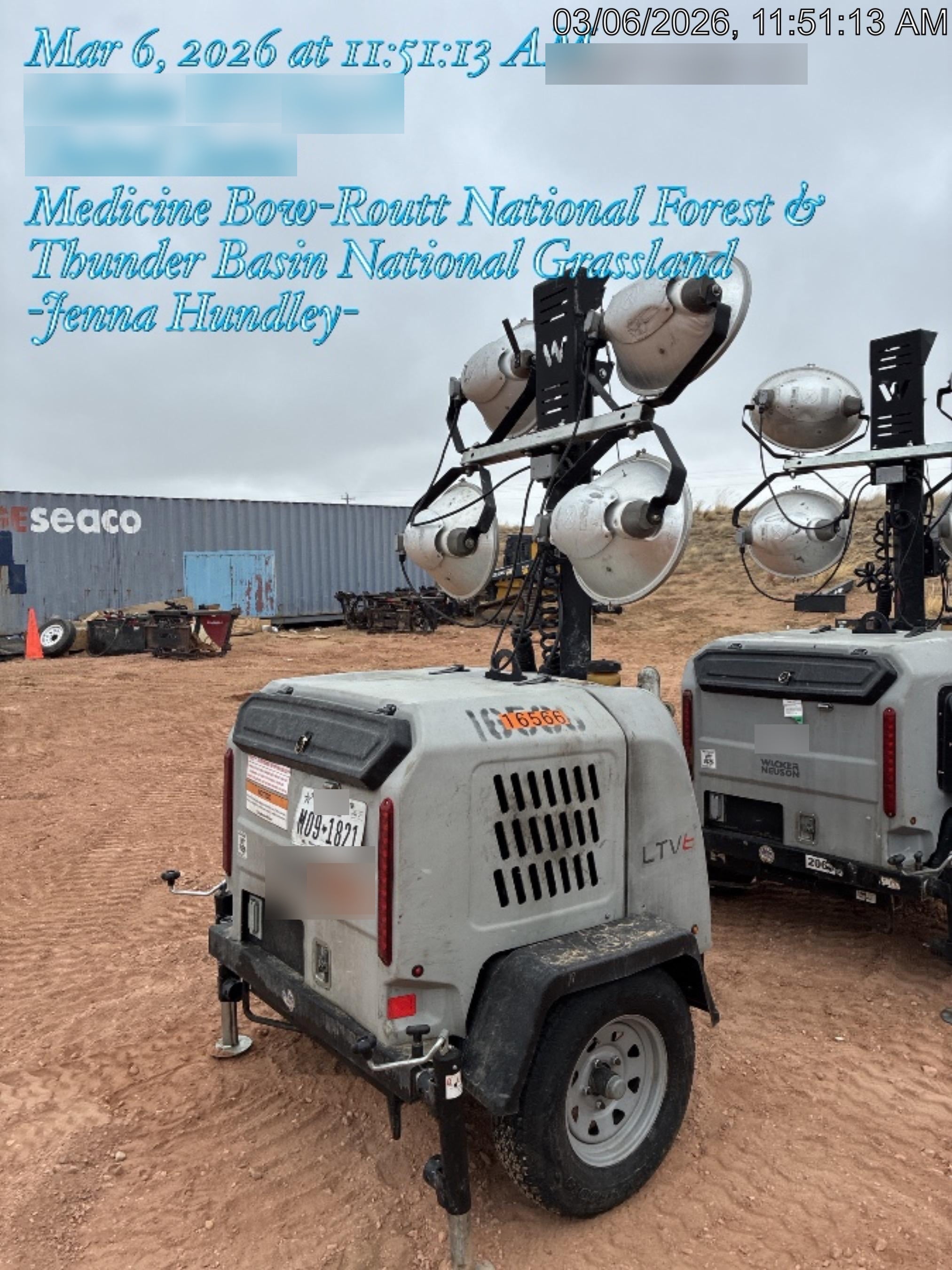 2018 Wacker Neuson LTV6L-MH Wacker Neuson LTV6L Mobile Light Tower w/Fuel Level Sensor Installed