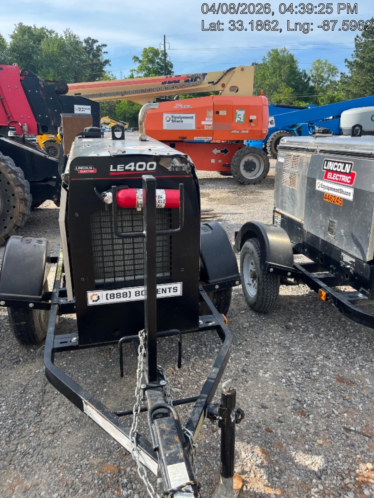 2024 Lincoln Electric LE400 Kubota V1505, Trlr, Cable Rack, Light Kit, ES Decals, T3