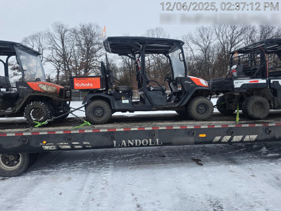 2022 Kubota RTV-X1140W-H Plastic Canopy, Windshield Acrylic Clear, LED Strobe Light, Wire Harness Kit, Back up Alarm