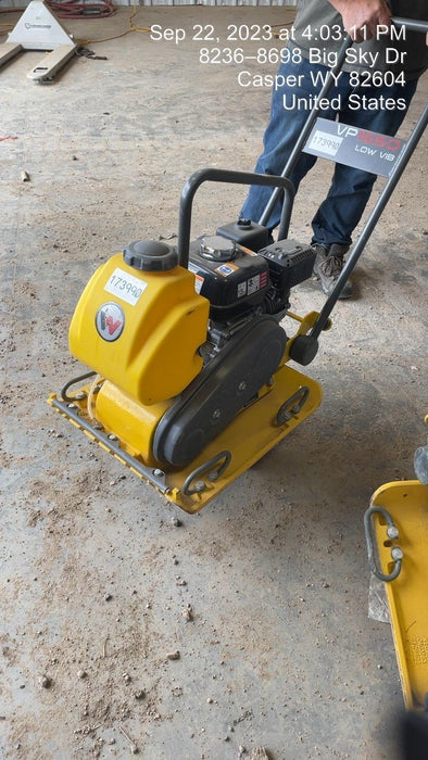 2021 Wacker Neuson VP1550AW Plate Compactor w/ Water Tank