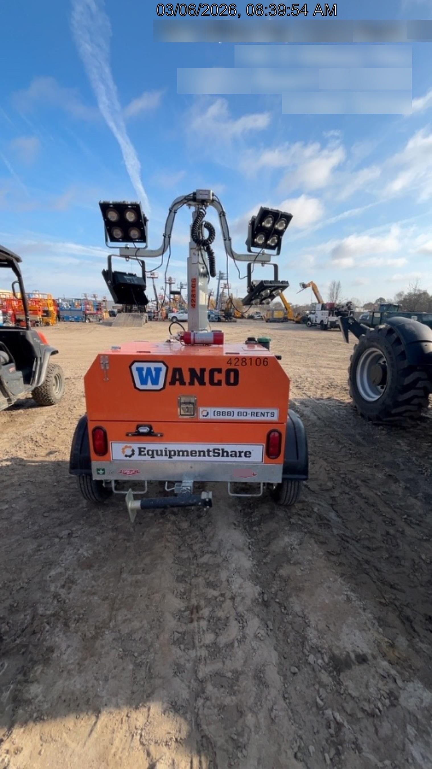2024 Wanco WLTT-4MM4K Diesel, Deep Sea Controller, Shore Power Plug, Auto Start, (4) 350W LED Floodlights, 4kW Generator, 60 Gal Fuel Tank, 2" Ball, T3
