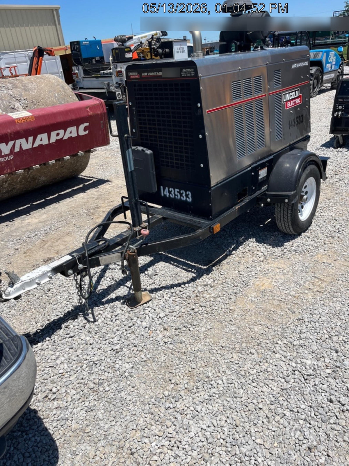 2021 Lincoln Electric Air Vantage 566 Air Vantage 566X Ready Pak 3 (includes trailer, cable rack, fender light kit); no telematics