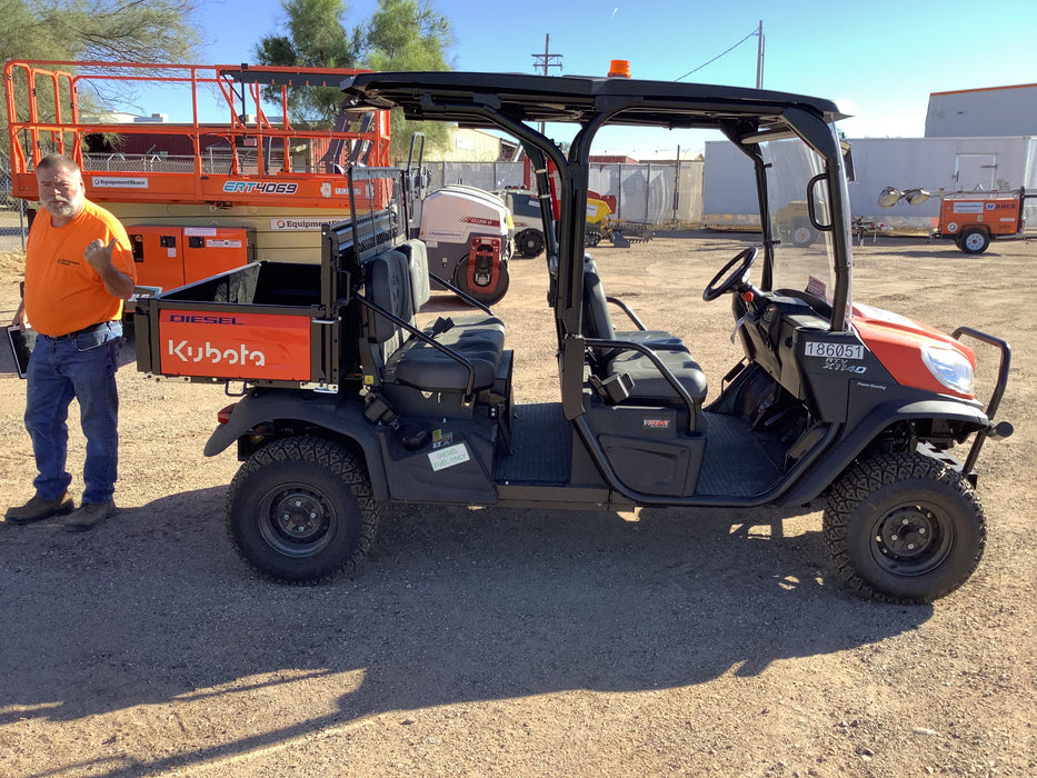 2021 Kubota RTV-X1140W-H Plastic Canopy, Windshield Acrylic Clear, LED Strobe Light, Wire Harness Kit, Back up Alarm
