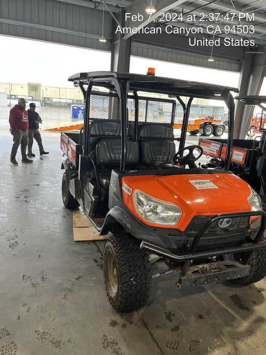 2021 Kubota RTV-X1140W-H Plastic Canopy, Windshield Acrylic Clear, LED Strobe Light, Wire Harness Kit, Back up Alarm