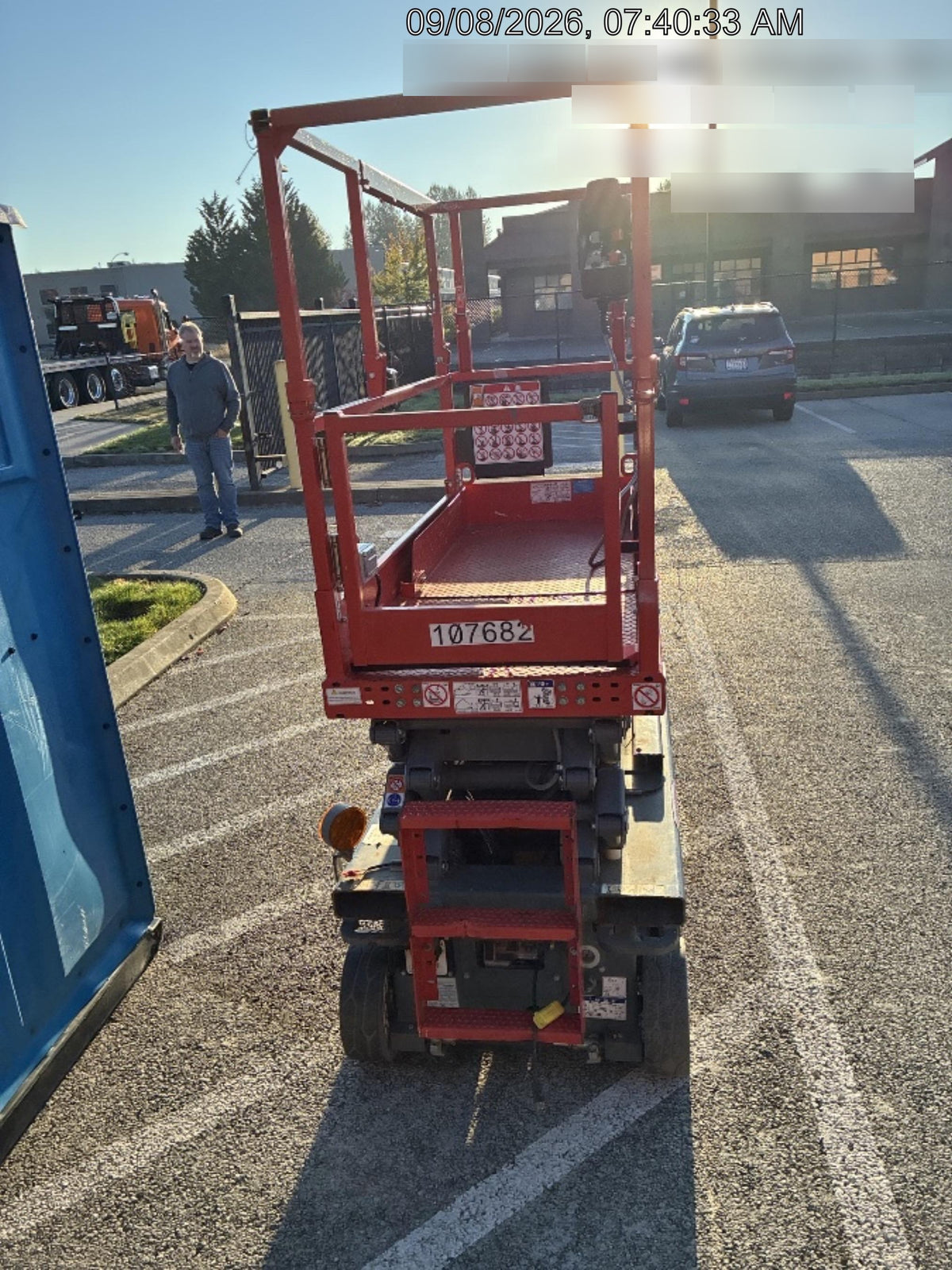 2020 Skyjack SJIII-3219 Solid NM Tires, Half height spring hinged entry gate, Dual Beacons, 800W Inverter