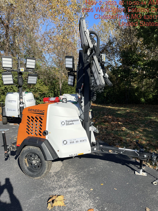 2023 Generac MLT2 Diesel, Flex Switch 120V Input, Powerzone Controller, (4) 320W LED Lights, 4kW Generator, 39.9 Gal Fuel Tank, 2" Ball, T3