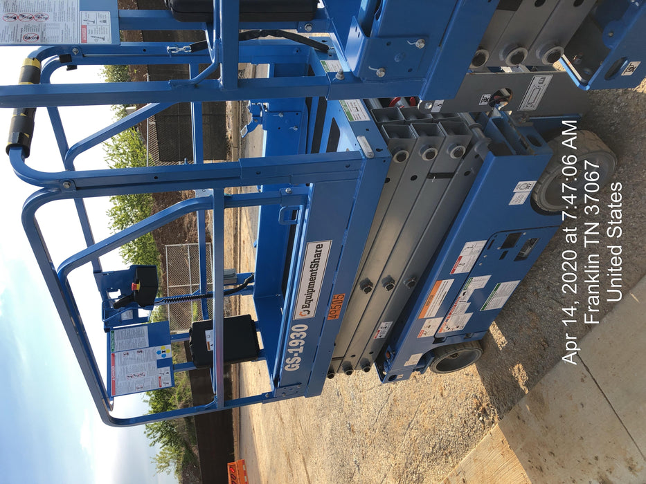 2019 Genie GS-1930 Fixed Rails with Chain Entry