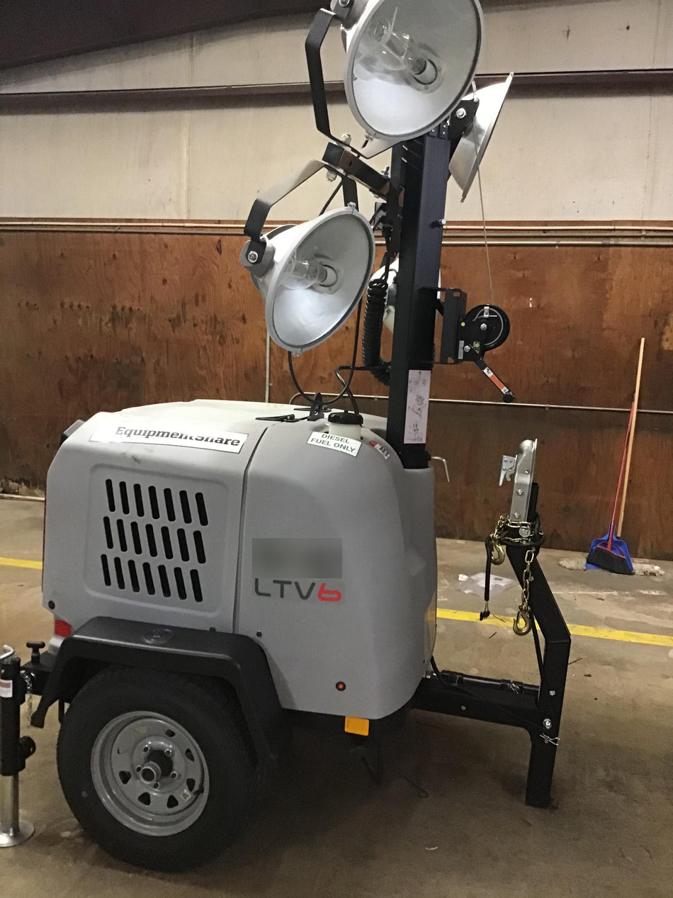 2019 Wacker Neuson LTV6L-MH Mobile Light Tower w/Fuel Level Sensor Installed