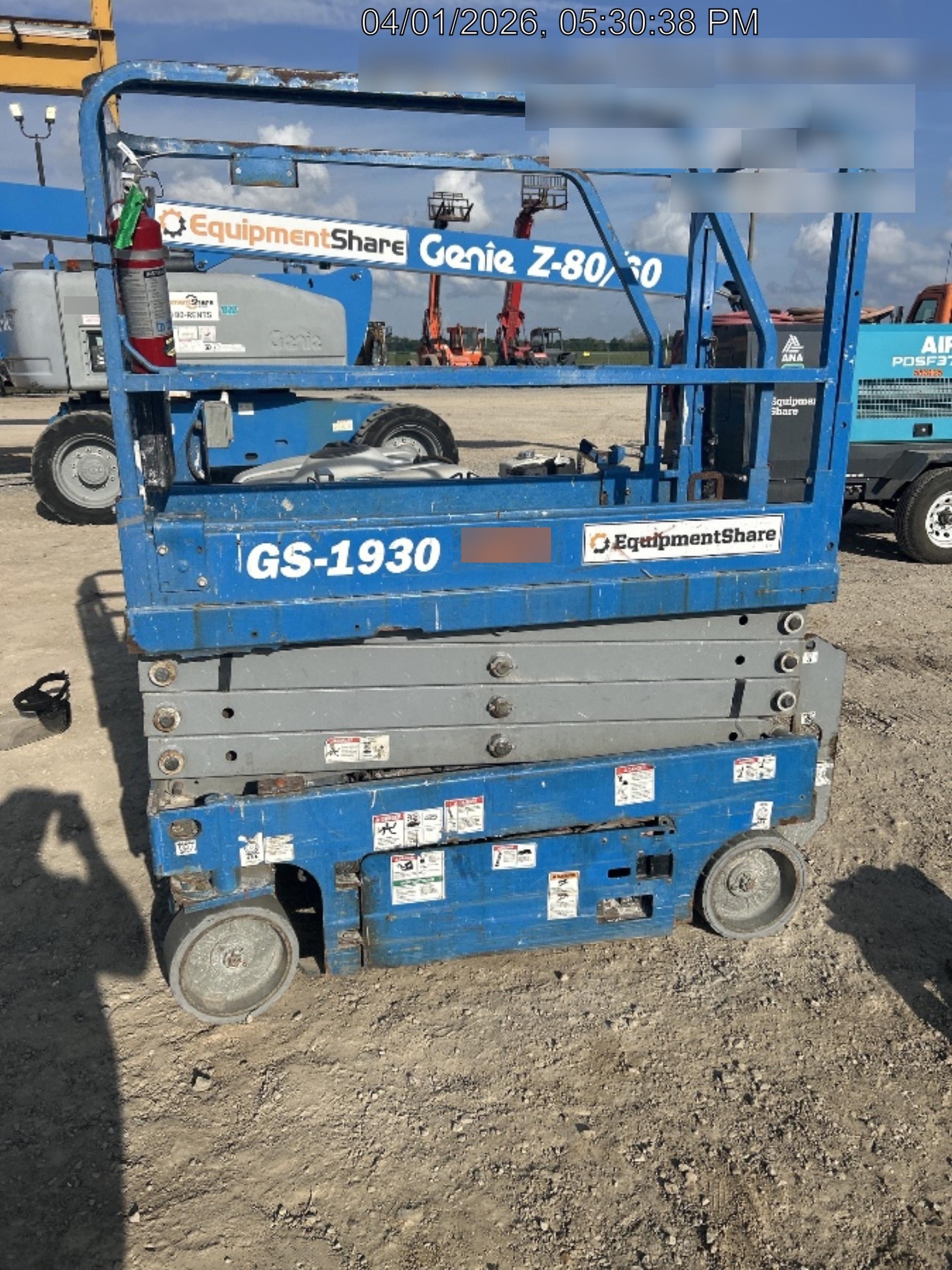 2019 Genie GS-1930 Fixed Rails with Chain Entry