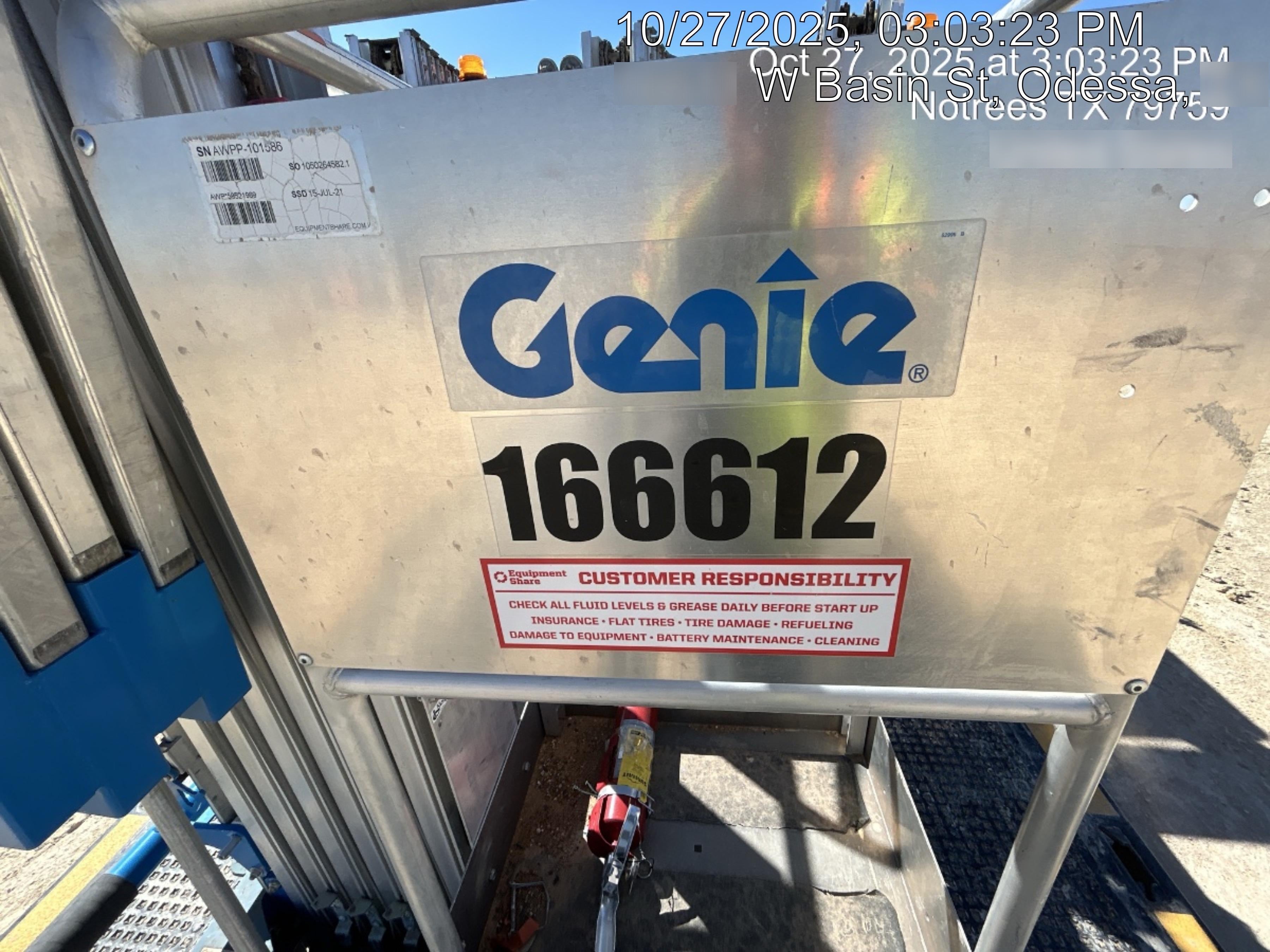 2021 GENIE AWP-30S DC