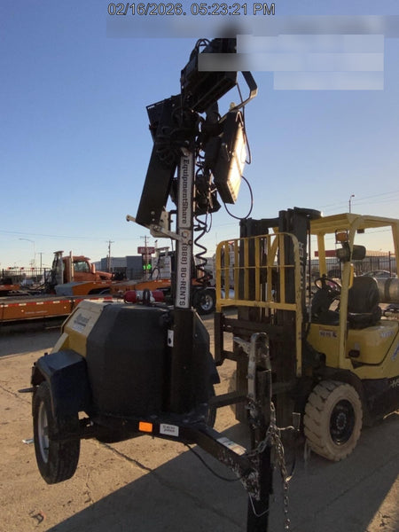 2022 Allmand NLV3GR (4) LED Light Fixture 350W, 23' Vertical Mast, 3kW Prime, Towable, Deep Sea L401, Leveling Jacks, Yanmar T4F 5.8hp