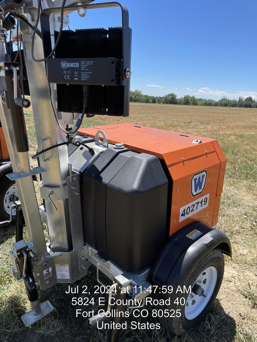 2024 Wanco WLTT-4MM4K Diesel, Deep Sea Controller, Shore Power Plug, Auto Start, (4) 350W LED Floodlights, 4kW Generator, 60 Gal Fuel Tank, 2" Ball, T3