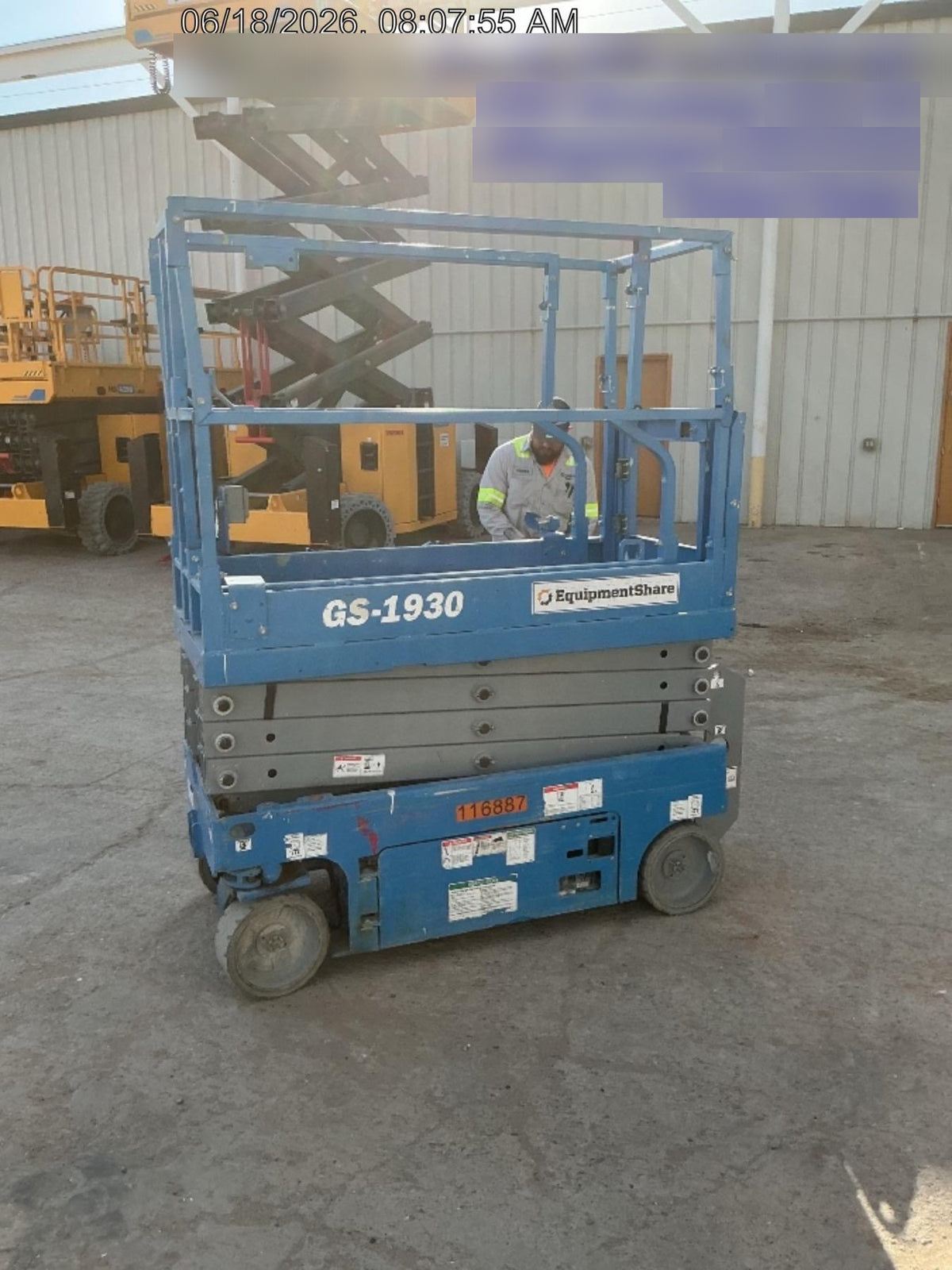 2020 Genie GS-1930 Solid Non Marking Tires, Beacon, Folding rails with half height swing gate