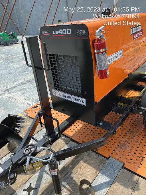 2023 Lincoln Electric LE400 Kubota V1505, Trlr, Cable Rack, Light Kit, ES Decals, T3