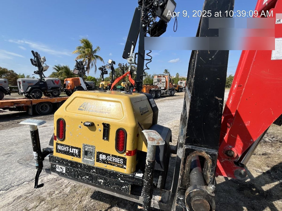 2022 Allmand NLV3GR (4) LED Light Fixture 350W, 23' Vertical Mast, 3kW Prime, Towable, Deep Sea L401, Leveling Jacks, Yanmar T4F 5.8hp