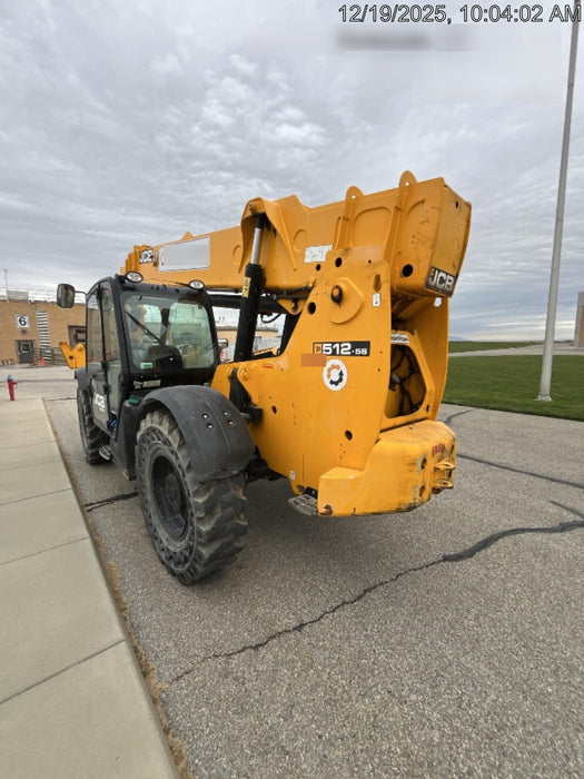 2020 JCB 512-56 Cab/Heat/Air, 109 HP, Solid Tires, STD Worklight, Beacon, Aux Hydraulics, Lifting Eye, Back up Alarm w/66" Carriage/60" Forks