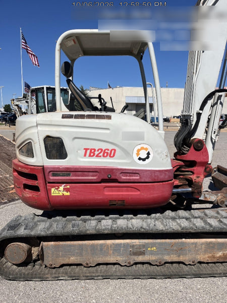 2019 Takeuchi TB260 Takeuchi TB260 Canopy w/Rubber Tracks, Auxiliary Hydraulics, Standard Blade, Manual QC