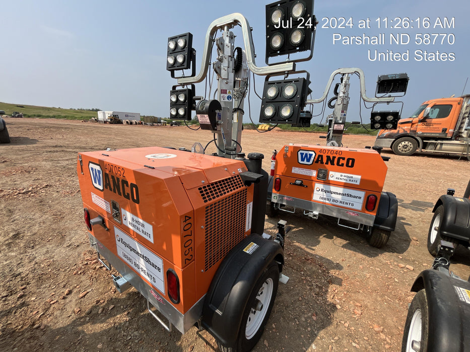 2024 Wanco WLTT-4MM4K Diesel, Deep Sea Controller, Shore Power Plug, Auto Start, (4) 350W LED Floodlights, 4kW Generator, 60 Gal Fuel Tank, 2" Ball, T3