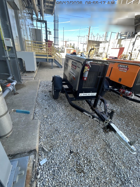2019 Lincoln Electric Vantage 322 Welder Ready-Pak 3, Two wheel trailer, Fender and Light kit, Cable Rack