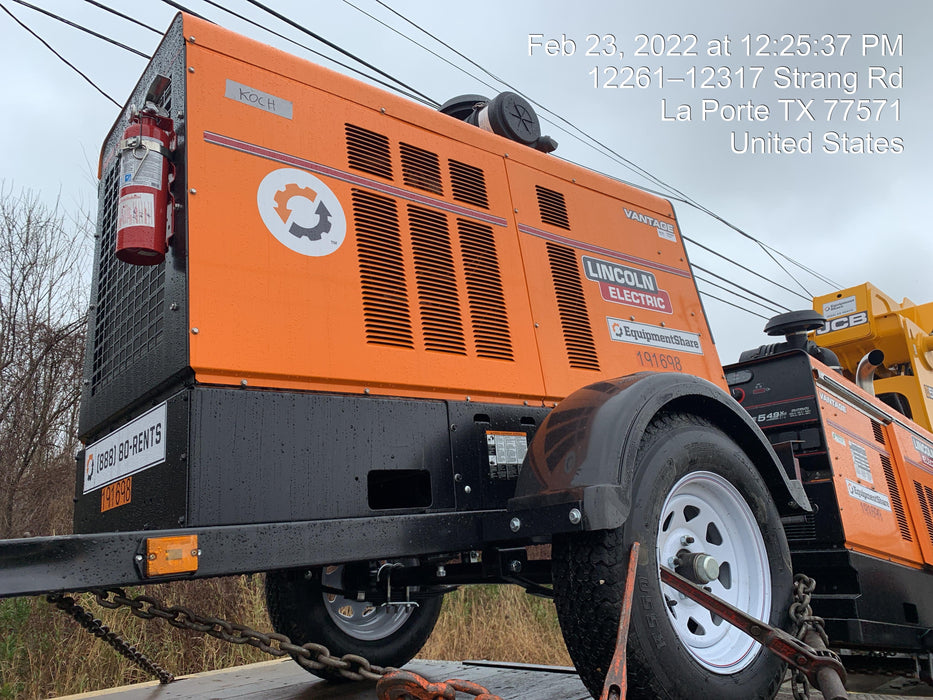 2021 Lincoln Electric Vantage 549X Ready Pak 3, ORANGE (includes trailer, cable rack, fender light kit)