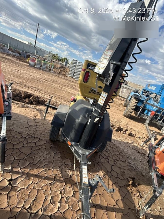 2021 Allmand NLV3GR (4) LED Light Fixture 350W, 23' Vertical Mast, 3kW Prime, Towable, Deep Sea L401, Leveling Jacks, Yanmar T4F 5.8hp