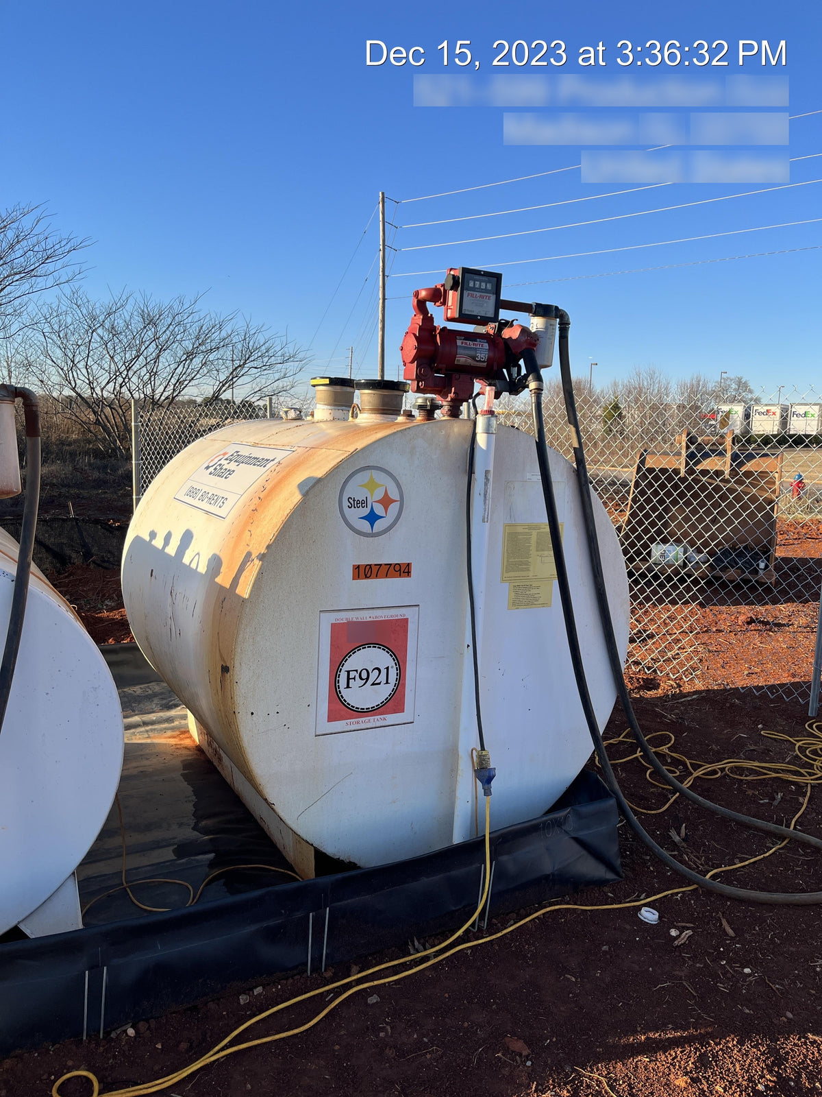 2020 HUGHES 500gal Fuel Tank