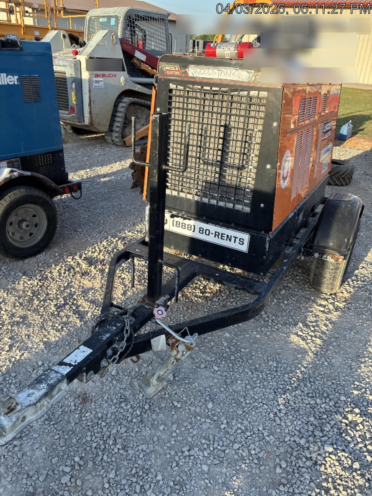 2021 Lincoln Electric Vantage 549X Ready Pak 3, ORANGE (includes trailer, cable rack, fender light kit)