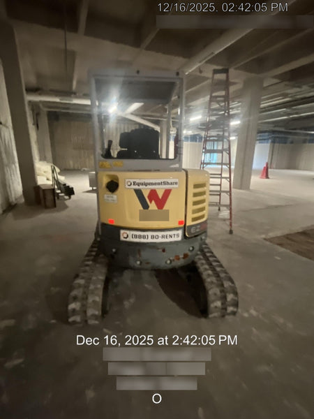 2019 Wacker Neuson EZ26 MX, Trk, Long, Canopy w/Manual Coupler, 3-40mm Pin Kits, 12"/18"/24" Pin on Buckets