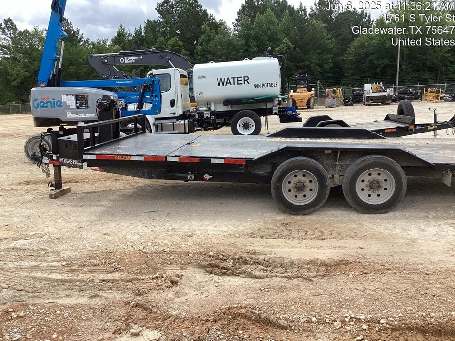 2024 TEXAS PRIDE TRAILERS 21' Lowboy Gravity Tilt Bed 14K Bumper Pull Trailer