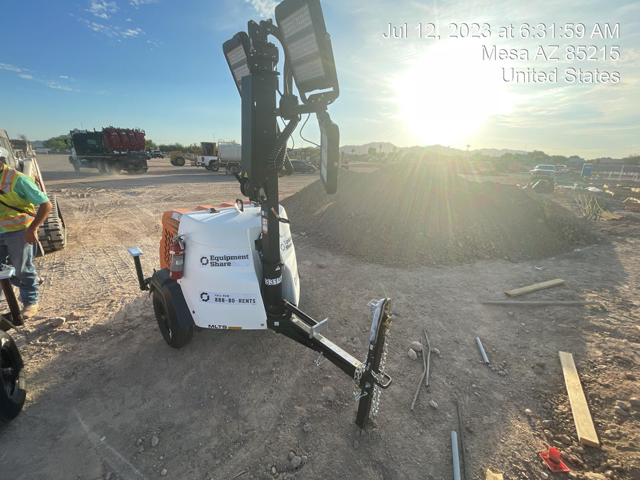 2023 Generac MLT2 Diesel, Flex Switch 120V Input, Powerzone Controller, (4) 320W LED Lights, 4kW Generator, 39.9 Gal Fuel Tank, 2" Ball, T3