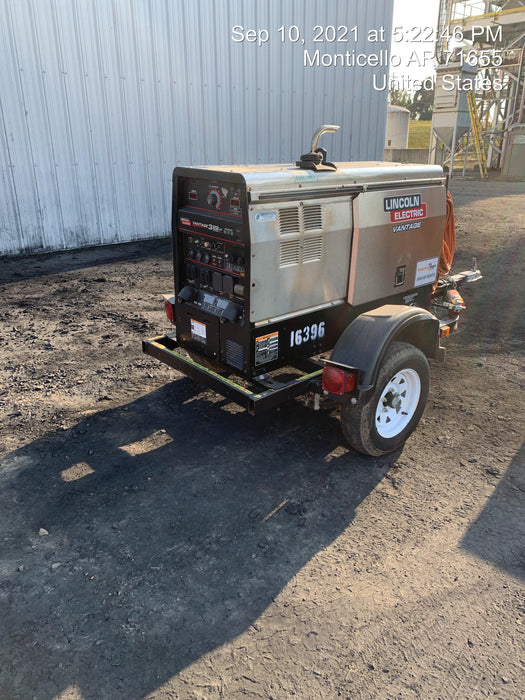 2018 Lincoln Electric Vantage 322 Lincoln Vantage 322 Welder Ready Pak 3 - Vantage 322, Trailer, Fender and light kit, Cable rack