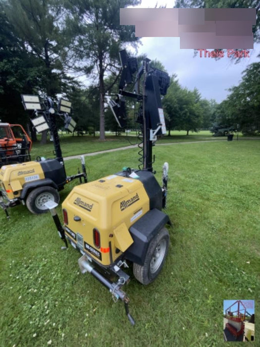 2022 Allmand NLV3GR (4) LED Light Fixture 350W, 23' Vertical Mast, 3kW Prime, Towable, ES Decals, T3