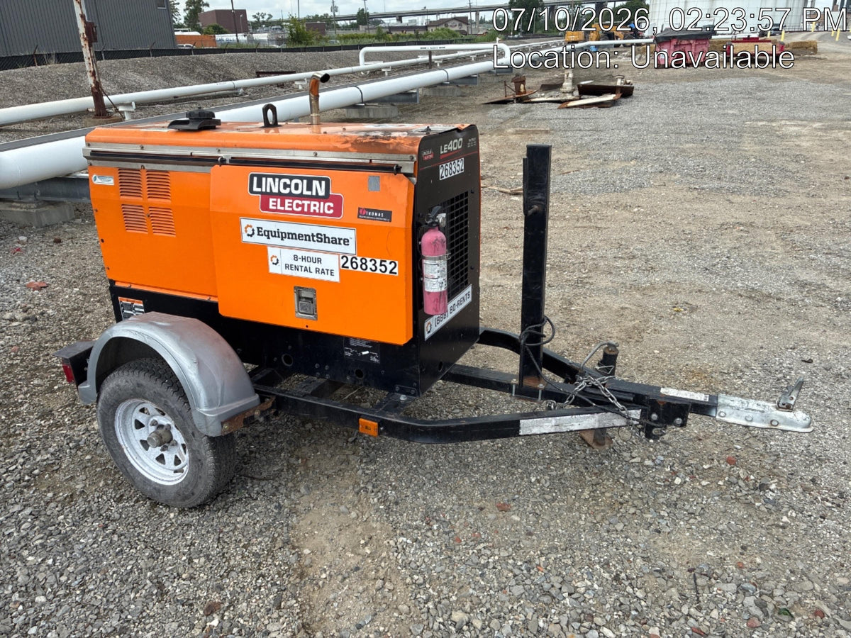 2022 Lincoln Electric LE400 Kubota V1505, Trlr, Cable Rack, Light Kit, ES Decals, T3