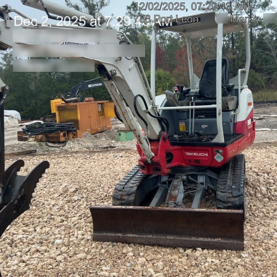 2020 Takeuchi TB235-2R Canopy, Rubber Tracks, Manual TAG QC