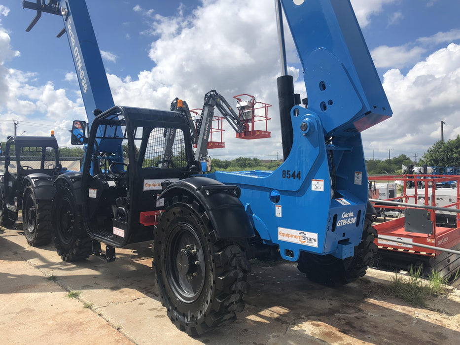 2018 Genie GTH-636 Genie GTH-636 w/Open ROPS, Solid Tires, Work Light/Beacon, 48" Carriage and Forks