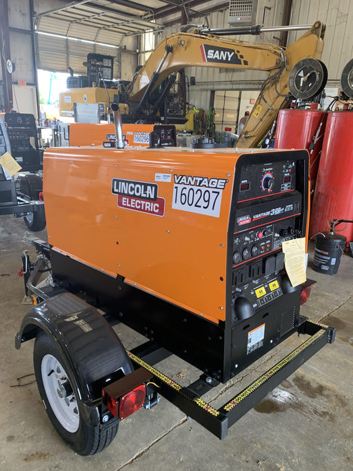 2021 Lincoln Electric Vantage 322 Vantage 322 Ready Pak 3 w/ Decals, ORANGE (includes trailer, cable rack, fender light kit) NO Telematics