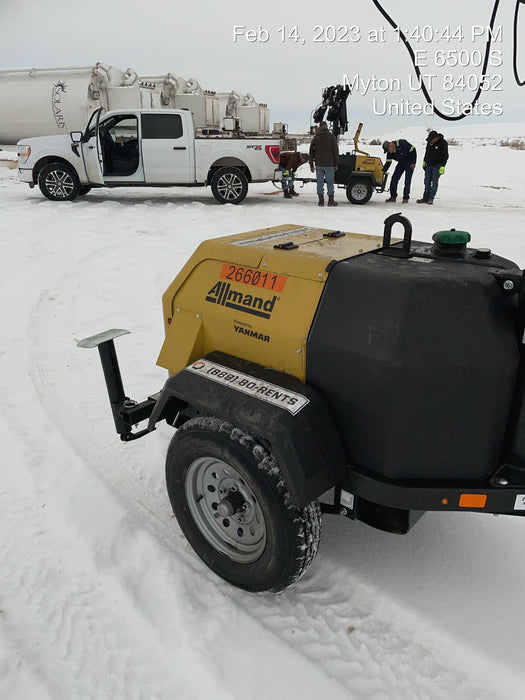 2022 Allmand NLV3GR (4) LED Light Fixture 350W, 23' Vertical Mast, 3kW Prime, Towable, ES Decals, T3