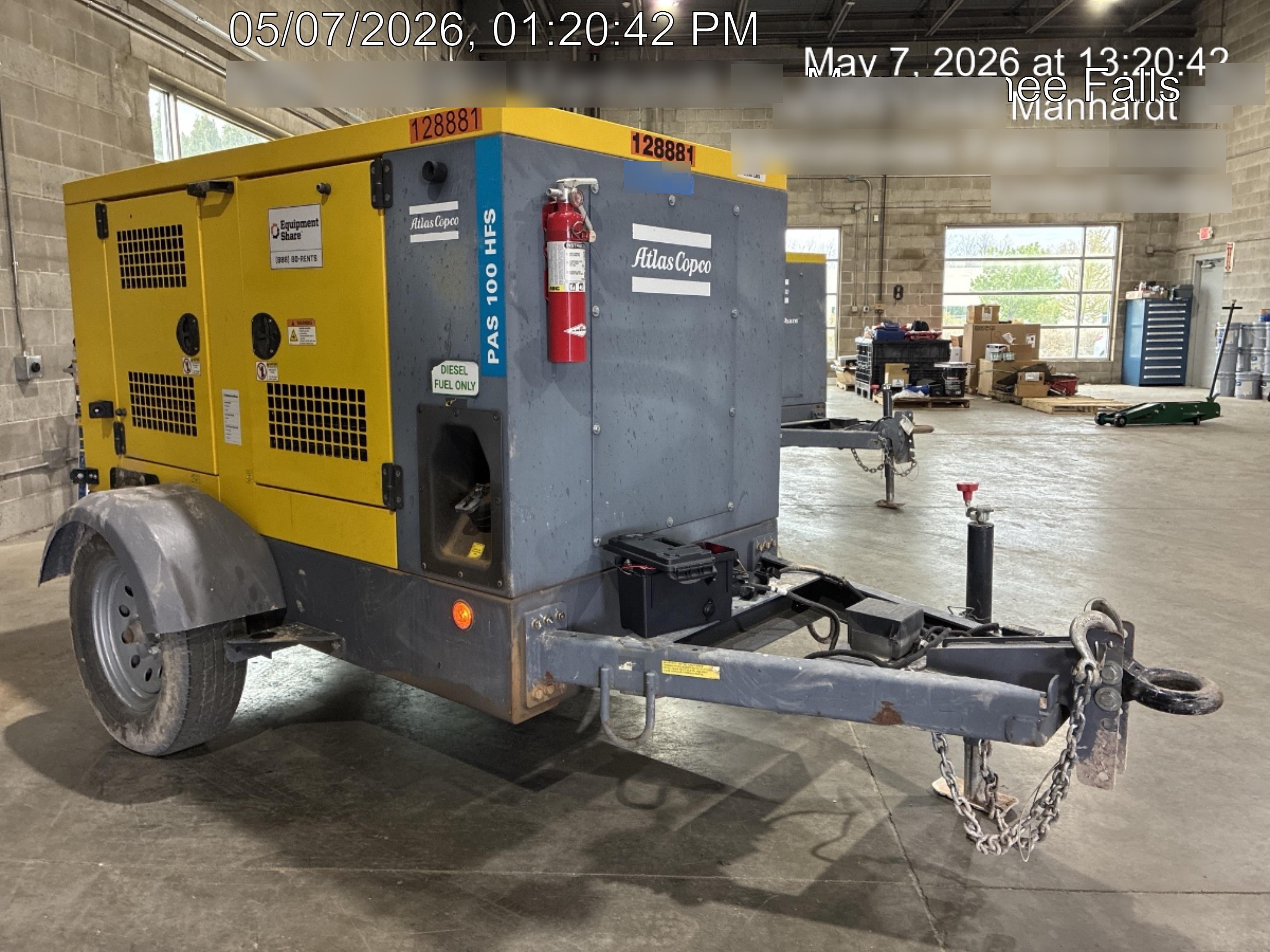 2020 ATLAS COPCO PAS 100 HF CS Enclosed