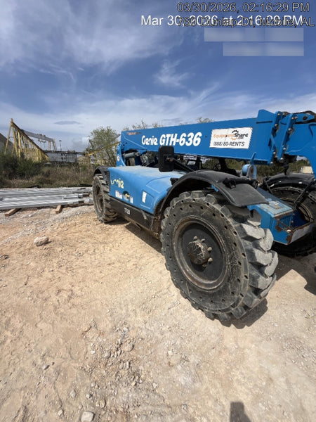 2018 Genie GTH-636 Genie GTH-636 w/Open ROPS, Solid Tires, Work Light/Beacon, 48" Carriage and Forks