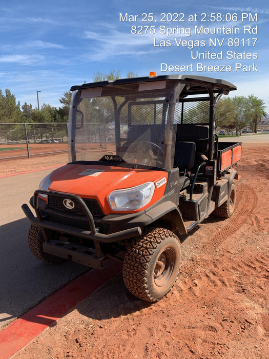 2022 Kubota RTV-X1140W-H Plastic Canopy, Windshield Acrylic Clear, LED Strobe Light, Wire Harness Kit, Back up Alarm