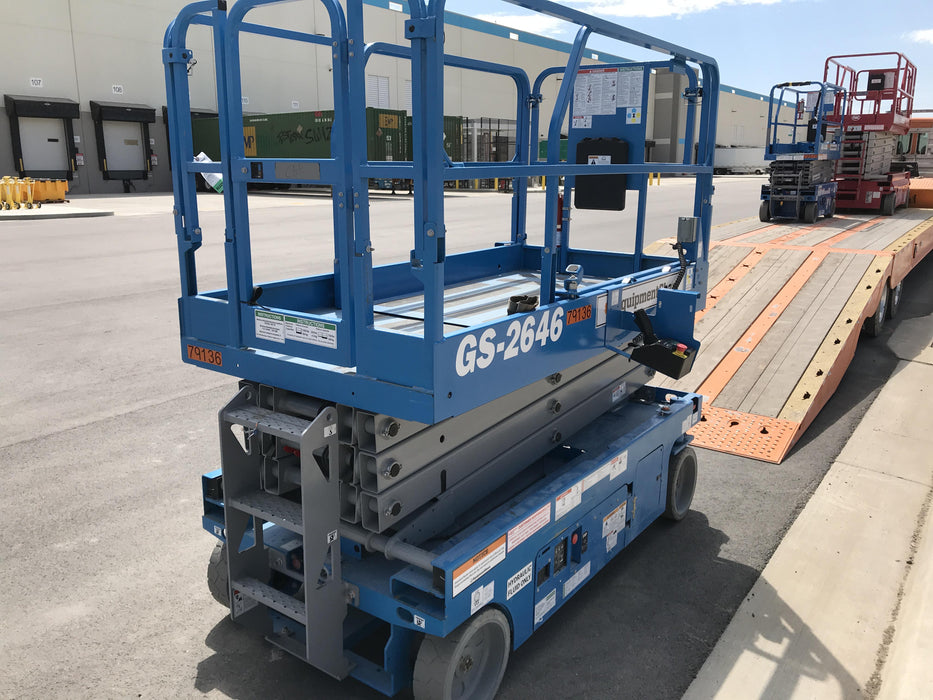 2019 Genie GS-2646 folding rails with full height swing gate