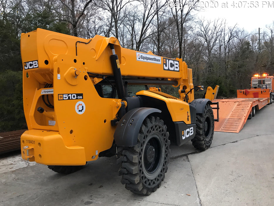 2020 JCB 510-56 Canopy, Solid Tires, Work Lights, Beacon, Aux Hydraulics, Back up Alarm, Lifting Eye, ES Decals