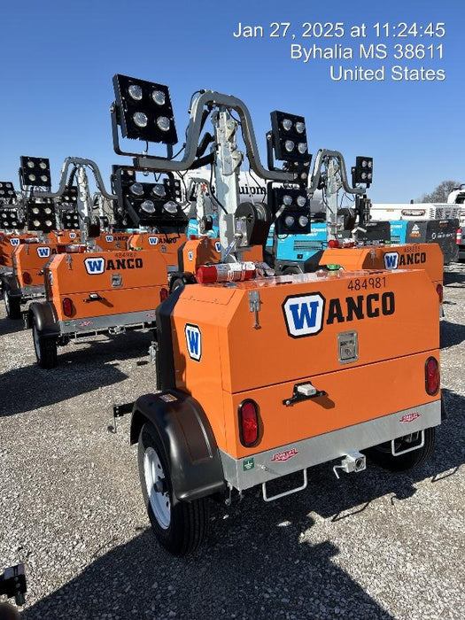 2025 Wanco WLTT-4MM4K Diesel, Mitsubishi L2E, 9.0HP @1800 rpm, Deep Sea Controller, Shore Power Plug, Auto Start, (4) 350W LED Floodlights, 4kW Generator, 60 Gal Fuel Tank, 2" Ball, T3