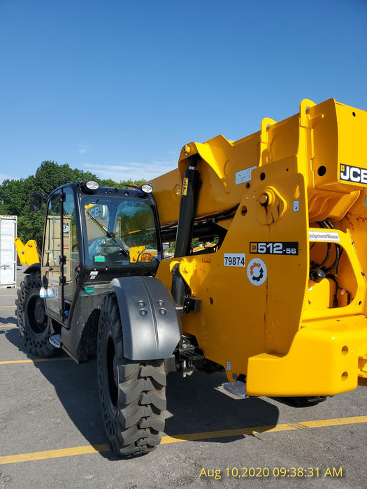 2020 JCB 512-56 Cab/Heat/Air, 109Hp, Solid Tires, Work Lights, Beacon, Aux Hydraulics, Back up Alarm, Lifting Eye, ES Decals