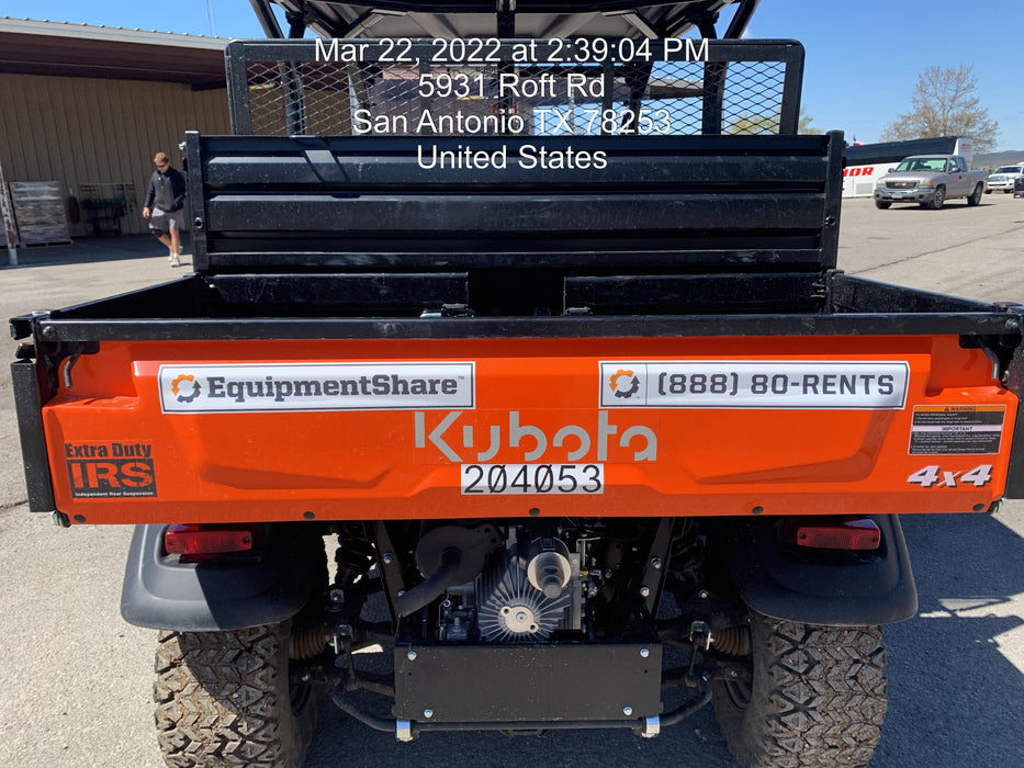 2022 Kubota RTV-X1140W-H Plastic Canopy, Windshield Acrylic Clear, LED Strobe Light, Wire Harness Kit, Back up Alarm