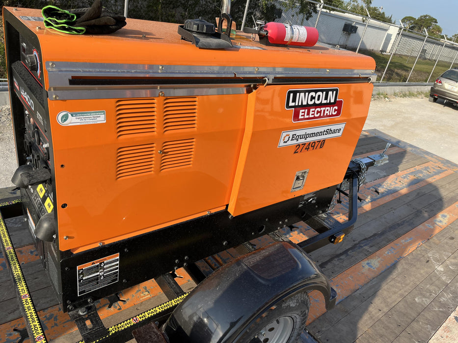 2022 Lincoln Electric LE400 Kubota V1505, Trlr, Cable Rack, Light Kit, ES Decals, T3