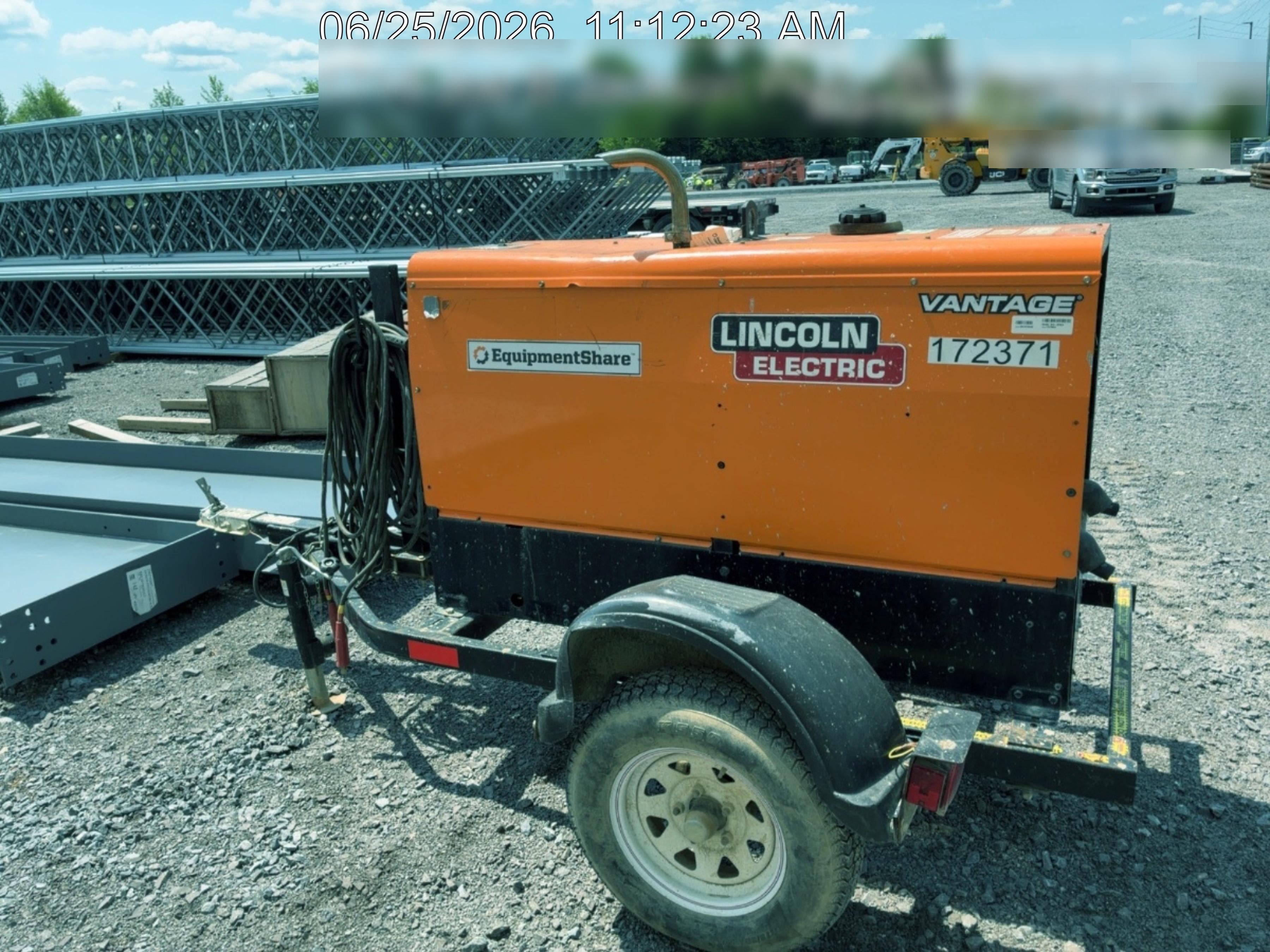 2021 Lincoln Electric Vantage 322 Vantage 322 Ready Pak 3 w/ Decals, ORANGE (includes trailer, cable rack, fender light kit) NO Telematics