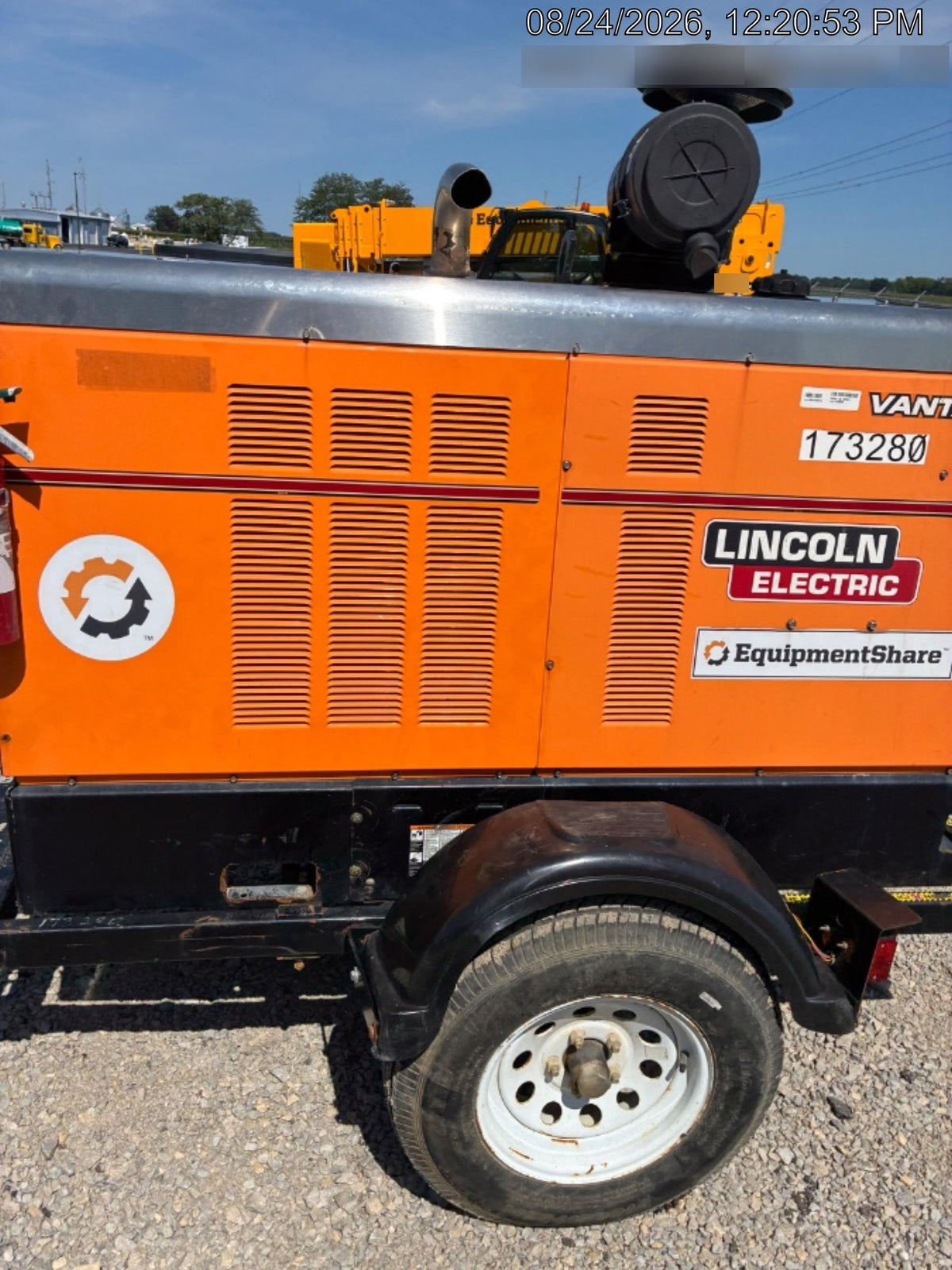 2021 Lincoln Electric Vantage 549X Ready Pak 3, ORANGE (includes trailer, cable rack, fender light kit)